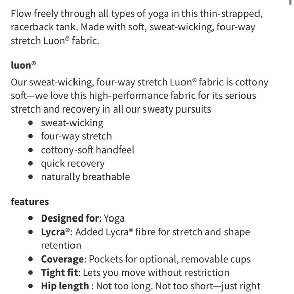 Lululemon Power Y Tank Top Wee Are From Space Gray White - Picture 5 of 14